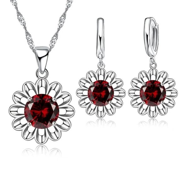 Jewelry - 💎 NEW Earrings Necklace 925 Sterling Silver Set Bundle Bohemian Woman